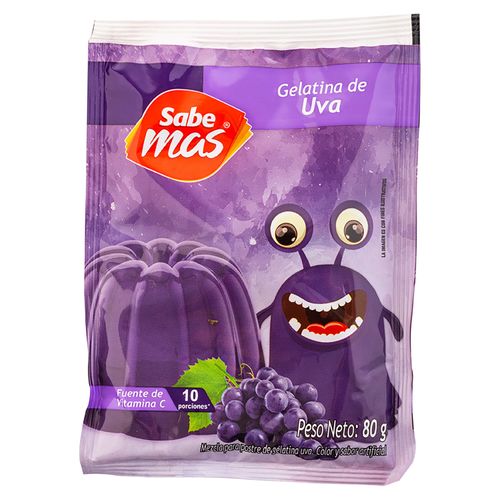 Gelatina Sabemas Sabor Uva - 80 g