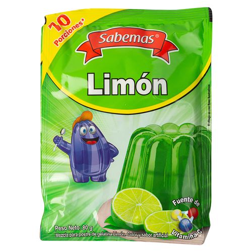 Gelatina Sabemas Sabor A Limón - 80 g