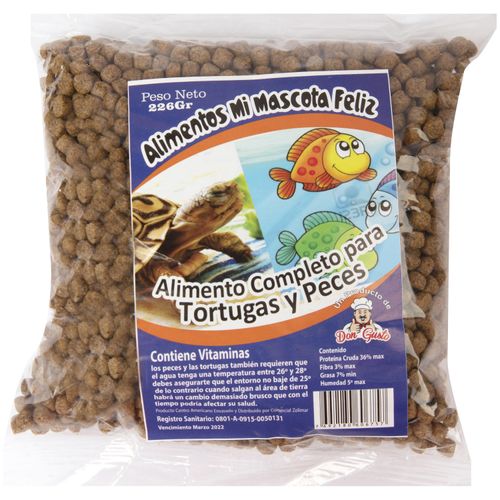 Alimento Mascota Feliz Para Tortuga Y Peces - 226 g