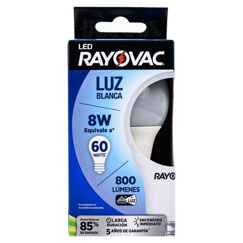 Led Rayovac 8W Blanco Caja Tray
