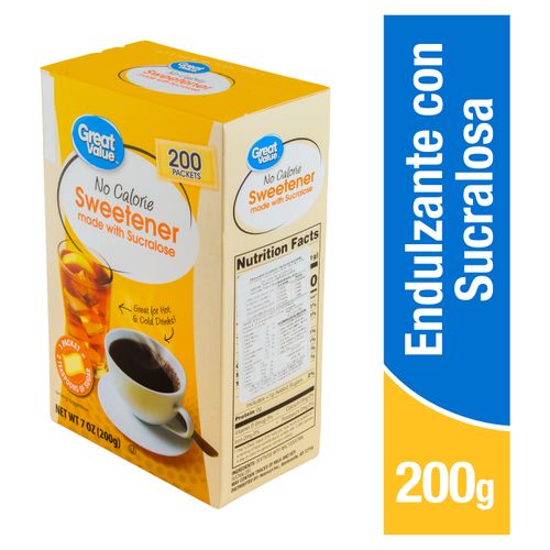 Endulzante Great Value Sin Calorias - 200gr