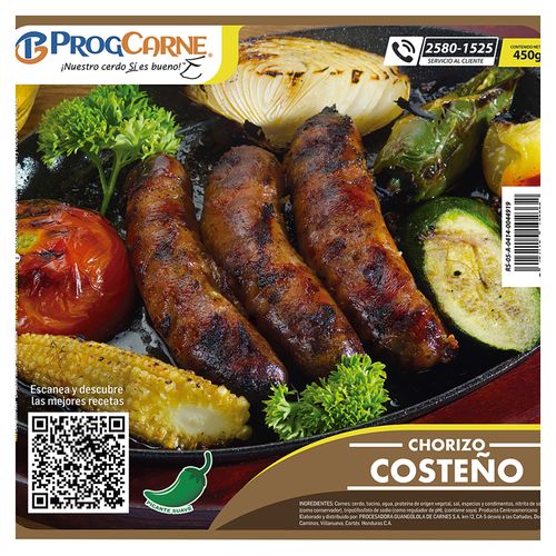 Chorizo Progcarne Costeño - 450 Gr