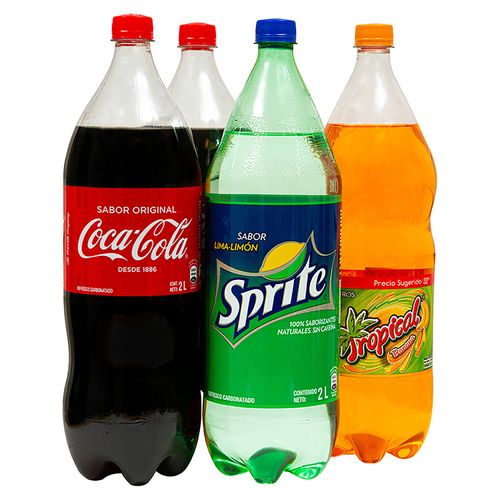 4 Pack Gaseosa Coca Cola Variedad-  8000 ml