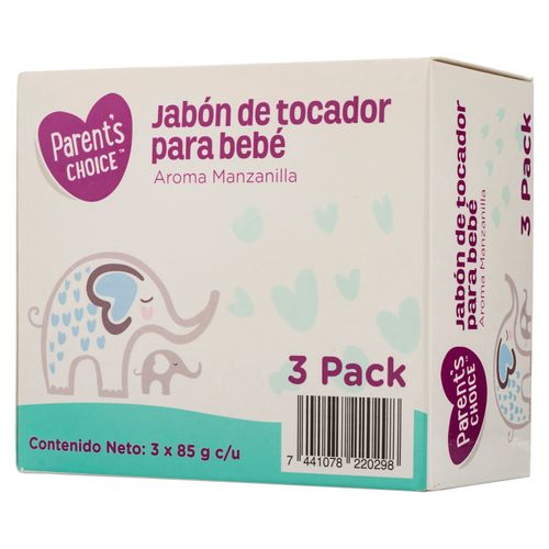 3 Pack Jabón Parents Choice Bebe Manzanilla - 85gr