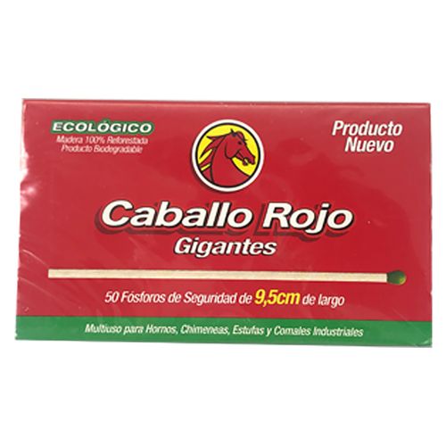Fosforo Caballo Rojo Gigantes - 50 unidades
