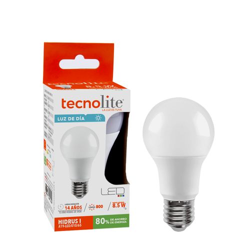 Bonbillo Tecnolite Led  A19  8.5W100-240V6500Ke27800Lm