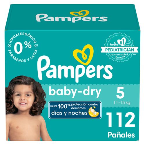 Pañales Pampers Baby Dry S5 - 112 Unidades
