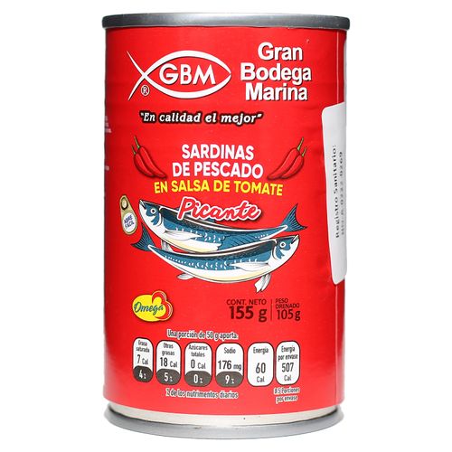 Sardina GMS en Salsa de Tomate Picante - 155gr