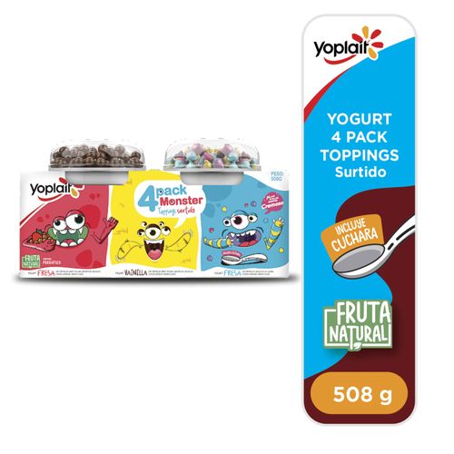 4Pack Yogurt Yoplait Topping 508gr
