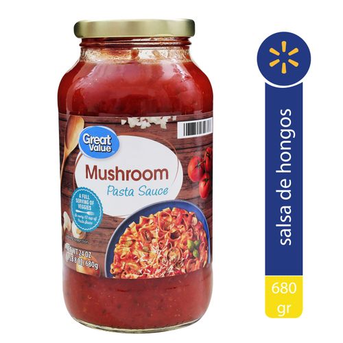 Salsa Great Value De Hongos Para Spaguetti - 680 g