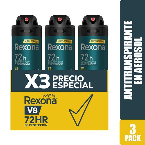 Desodorante Rexona V8 en Aerosol - 450 ml