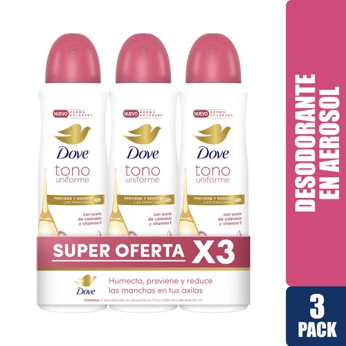 Desodorante Dove Tono Uniforme Cálendula Y Vitamina E en Aerosol - 450 ml