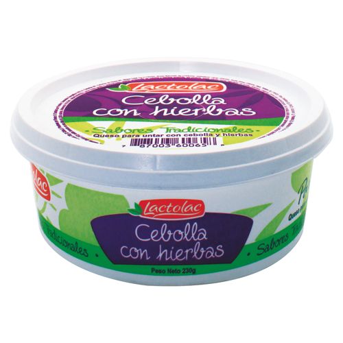 Queso Lactosa para untar con cebolla y hierbas - 230 g