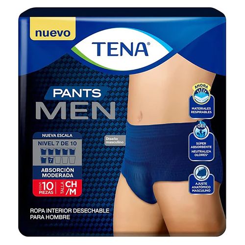 Pañal para adulto Tena pants masculino talla M - 10 Uds