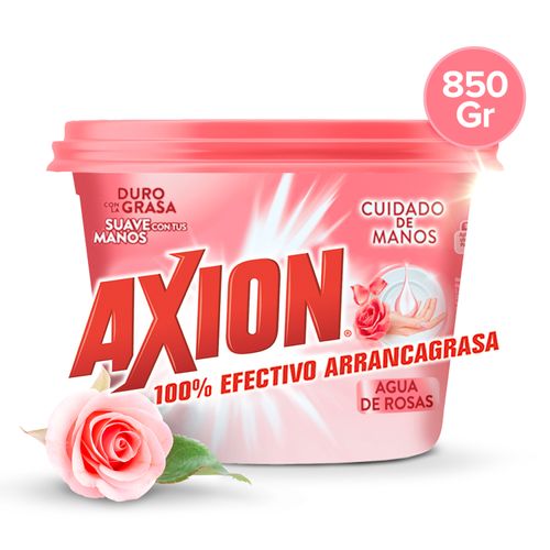 Lavaplatos Axión Agua De Rosa Pasta - 850g