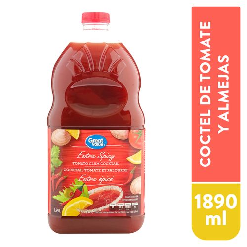 Jugo Great Value Tomate Almeja Spicy 1890ml