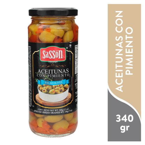 Aceituna Rellena Sasson con Sal - 340 g