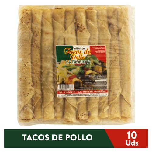 Taco La Exquisita De Pollo - 10 Unidades
