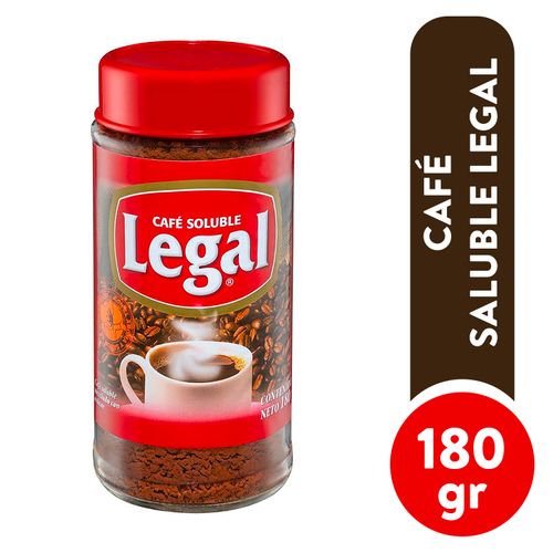 Café Legal Soluble Envase De Vidrio - 180 g