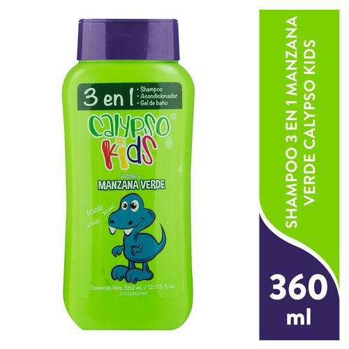 Shampoo Calypso Kids 3En1 Manzana Verde 360ml