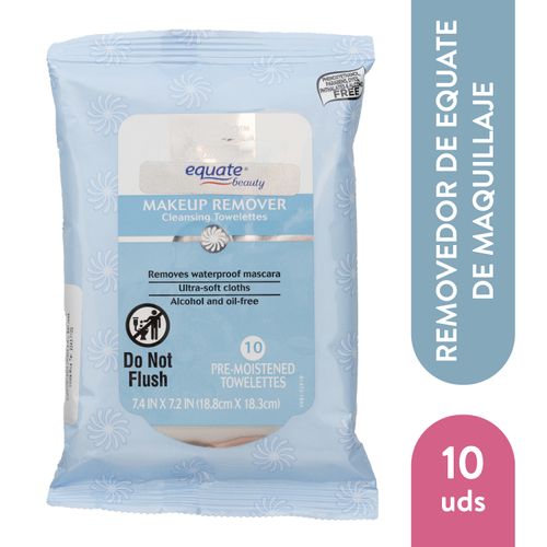 Removedor Equate Makeup Cleansing Tow 10 unidades