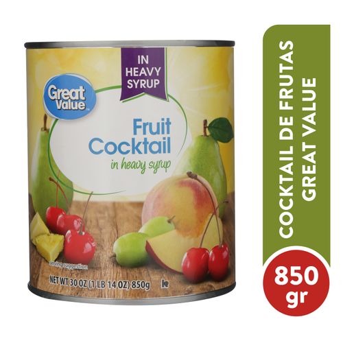 Coctel Great Value De Frutas Almibar - 850gr