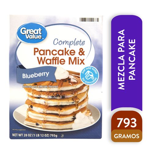 Mezcla Great Value Panqueques Blueberry - 793gr