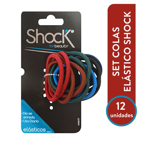Cola Para Cabello Shock Elastico Noche Colores 12Und