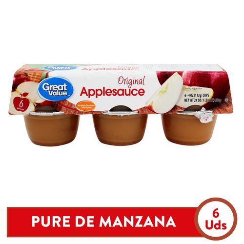 Pure Great Value Manzana 6Pk 680Gr