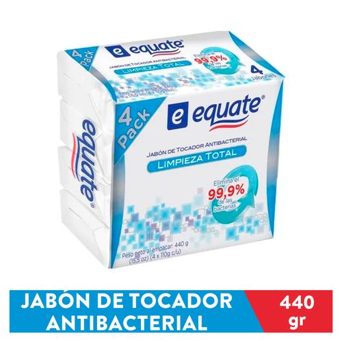 4 Pack Jabón Tocad Equate Limpieza Total - 440gr