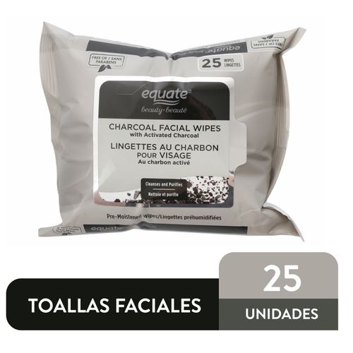 Toallas Desmaquillantes Equate Carbon 25 unidades