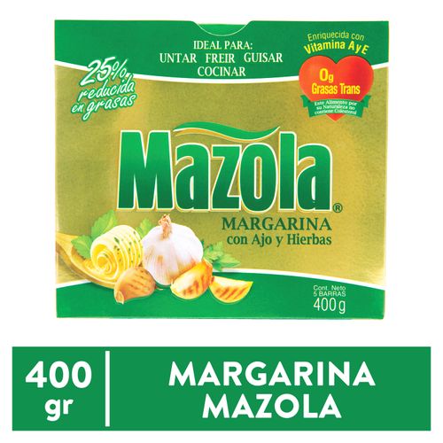 Margarina Mazola Con Ajo Y Hierbas - 400gr