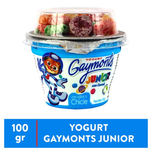 Yogurt Gaymonts Junior de Chicle Con Cereal - 100 g