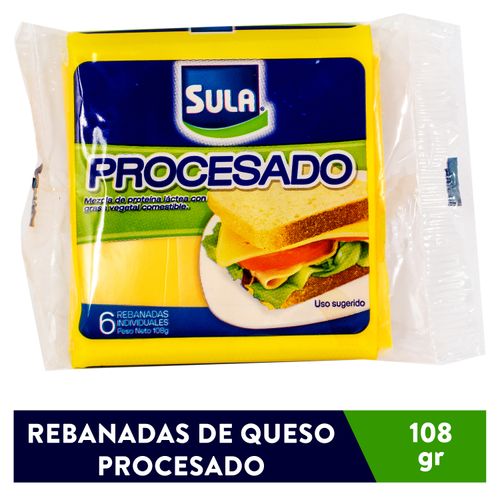 Queso Sula Procesado  6 Rebanadas- 108 g
