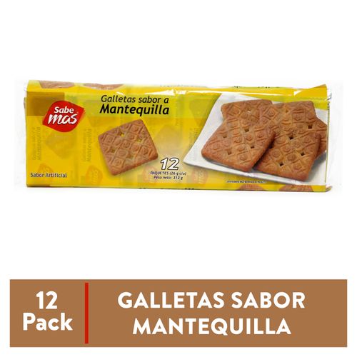 Galleta Sabemas Dulce Mantequilla 12 Unidades - 312gr