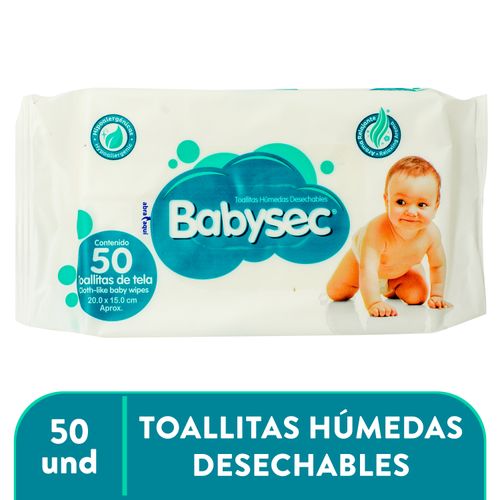 Toalla Babysec Humeda Unica -50 Unidades