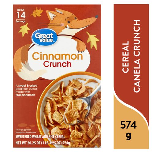 Cereal Great Value Canela Crunch - 574gr