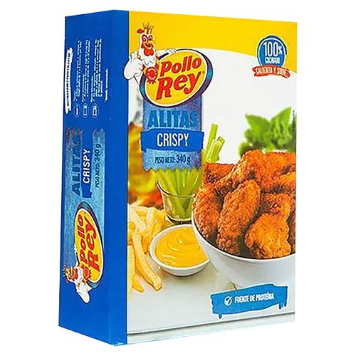 Pollo Rey Alitas Crispy Sin Hueso - 340 g