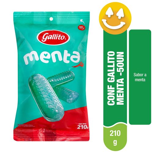 Dulces Menta Gallito 50 Uds - 210 g