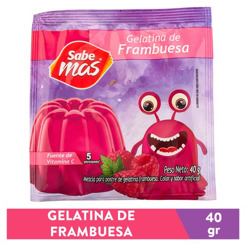 Gelatina Sabemas Sabor Frambuesa - 40 g