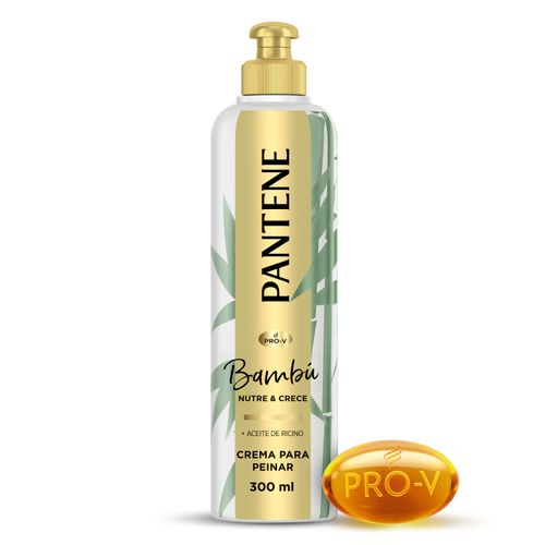 Crema para Peinar Pantene Bambú Nutre y Crece Pro-V más Aceite de Recino - 300ml