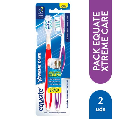 2 Pack Cepillo Equate Xtreme Care
