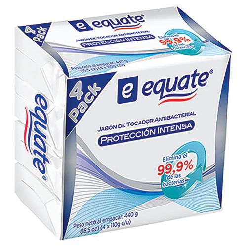 4 Pack Jabón Equate Proteccion Intensa- 440gr