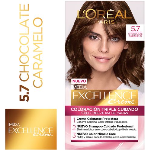 Tinte Loreal Excell Color 5.7 Chocolate Caramelo - 169 g