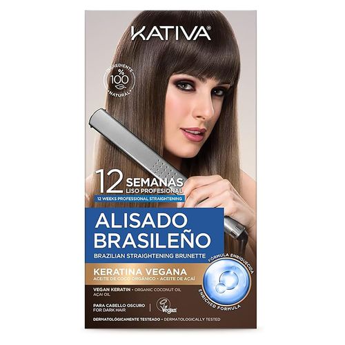 Alisado Brasileño Kativa Fórmula Enriquecida Para Cabello Oscuro - 225 g