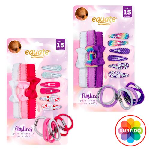 Set Snapclips Bandan Y Ligas Equate 15ea