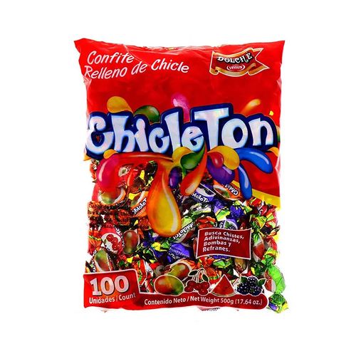 Dulces Chicleton Rellenos De Chicle - 600 g