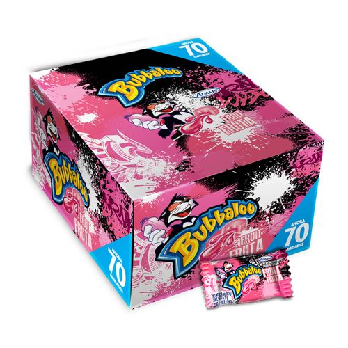 Goma De Mascar Bubbaloo 1S Fruta 70 Unidades - 375 g