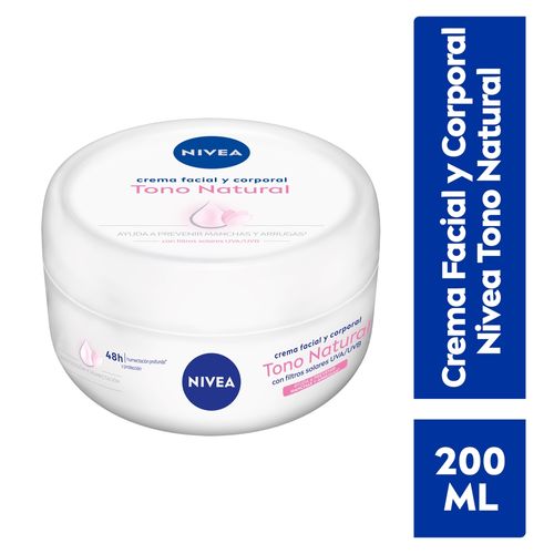 Crema Nivea Corporal y Facial Humectante Tono Natural-200 ml