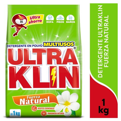 Detergente En Polvo Ultraklin Fuerza Natural - 1000 g